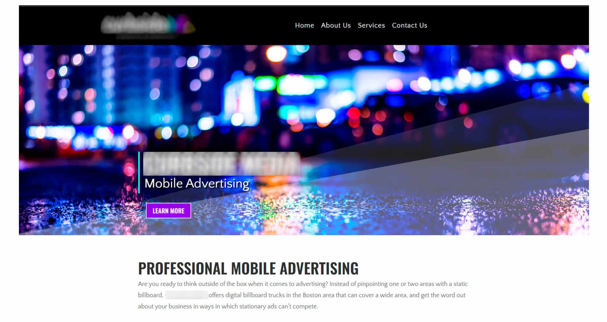 Mobile Media Company Website Design
